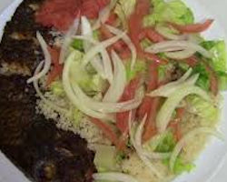 Attieke with salad