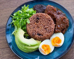 WAAKYE -RICE AND BEANS SERVED WITH MEAT OR FISH